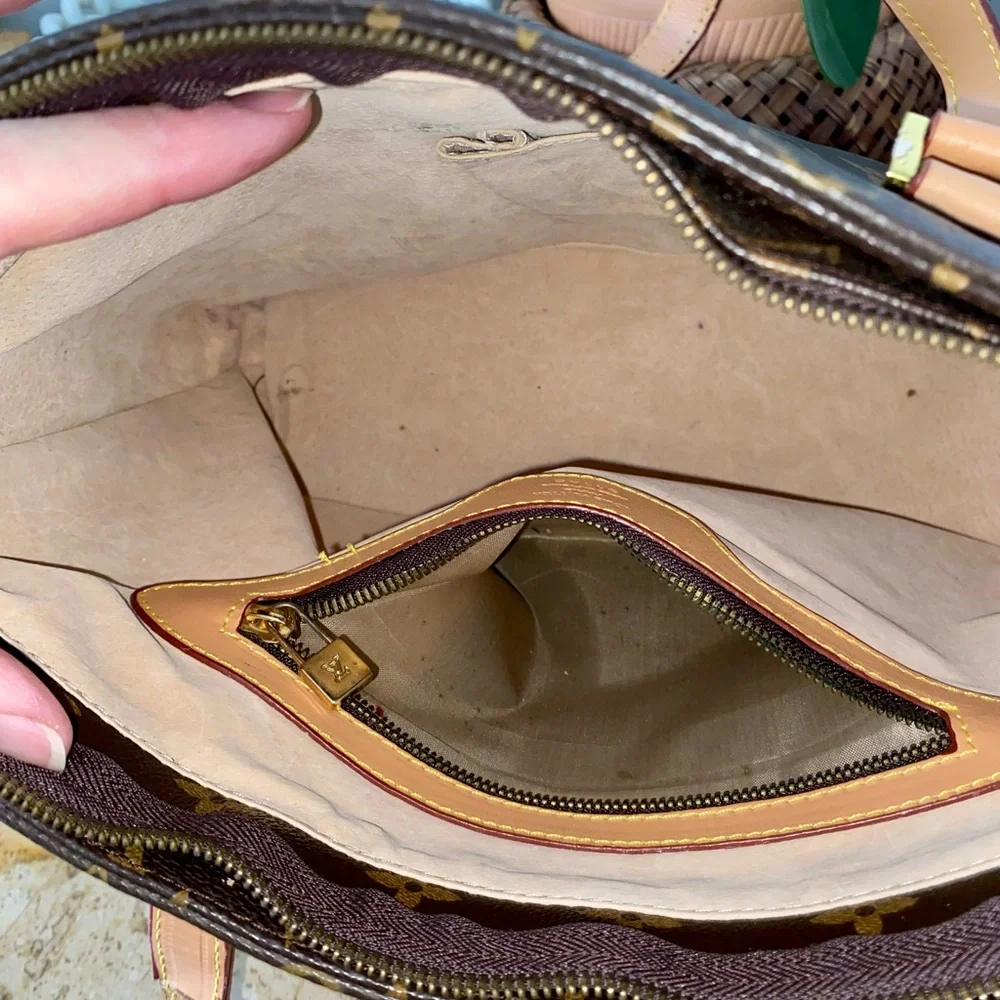 Monogram Canvas Brown Tote with Matching Monogram Wallet - Picture 3 of 12